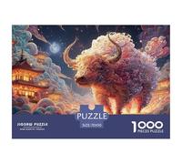 A Mythical Creature of Bull 1000 Pièces Rompecabezas Celestial Ox Desafiante Y Educativo para Adultos Juego De Desafío Difícil 70x50cm/1000pcs