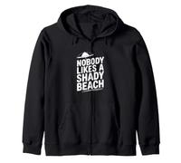A Nadie le Gusta una Playa sombreada Humorístico Tropical Sudadera con Capucha
