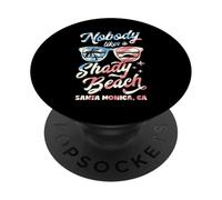A Nadie le Gusta una Playa sombreada Santa Mónica California PopSockets PopGrip Adhesivo