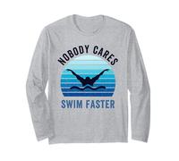 A Nadie le Importa Nadar más rápido para Nadadores y Atletas Entrenadores Manga Larga
