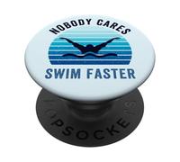A Nadie le Importa Nadar más rápido para Nadadores y Atletas Entrenadores PopSockets PopGrip Adhesivo