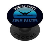 A Nadie le Importa Nadar más rápido para Nadadores y Atletas Entrenadores PopSockets PopGrip Adhesivo