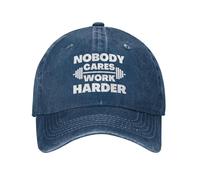 A Nadie le Importa Trabajar más Duro, Entrenamiento Motivacional, Gimnasio, Sombrero de Vaquero, Gorra de béisbol Vintage para Hombre, Gorra de Camionero Negra para Mujer.