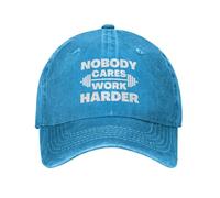 A Nadie le Importa Trabajar más Duro, Entrenamiento Motivacional, Gimnasio, Sombrero de Vaquero, Gorra de béisbol Vintage para Hombre, Gorra de Camionero Negra para Mujer.
