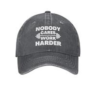 A Nadie le Importa Trabajar más Duro, Entrenamiento Motivacional, Gimnasio, Sombrero de Vaquero, Gorra de béisbol Vintage para Hombre, Gorra de Camionero Negra para Mujer.