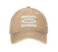 A Nadie le Importa Trabajar más Duro, Entrenamiento Motivacional, Gimnasio, Sombrero de Vaquero, Gorra de béisbol Vintage para Hombre, Gorra de Camionero Negra para Mujer.