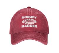A Nadie le Importa Trabajar más Duro, Entrenamiento Motivacional, Gimnasio, Sombrero de Vaquero, Gorra de béisbol Vintage para Hombre, Gorra de Camionero Negra para Mujer.