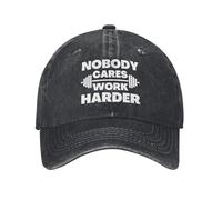 A Nadie le Importa Trabajar más Duro, Entrenamiento Motivacional, Gimnasio, Sombrero de Vaquero, Gorra de béisbol Vintage para Hombre, Gorra de Camionero Negra para Mujer.
