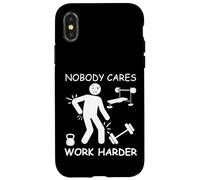 A Nadie le Importa Trabajar más Duro Fitness Humor Entusiastas del Gimnasio Carcasa para iPhone X/XS