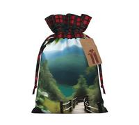 A Nature Adventure - Bolsa con cordón estampada para fiestas, bodas y festivales, poliéster ligero