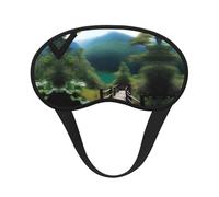 A Nature Adventure - Máscara de dormir cómoda de satén con borde negro para bloquear la luz y dormir reparador