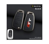 (A-negro) Para Audi TT TTRS 8j 8n 8s mk1 mk2 mk3 S line, carcasa de aleación de zinc con logotipo personalizado