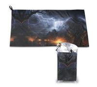 A night of lightning and thunder - Toalla de secado rápido (40,6 x 80 cm), color blanco
