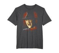 A Nightmare on ELM Street Freddy Worst Nightmare Camiseta, Hombre Tallas Grandes, Jaspeado Oscuro, 4X Alto