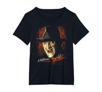 A Nightmare on ELM Street Freddy Worst Nightmare Camiseta, Mujer Tallas Grandes, Negro, 1XL Grande