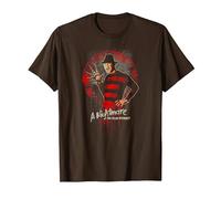 A Nightmare on ELM Street Street Freddy This is God Camiseta, Hombre, Marrón, S