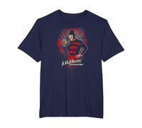 A Nightmare on ELM Street Street Freddy This is God Camiseta, Hombre Tallas Grandes, Azul Marino, 3X Alto