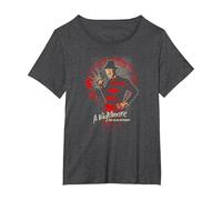 A Nightmare on ELM Street Street Freddy This is God Camiseta, Mujer Tallas Grandes, Jaspeado Oscuro, 3XL Grande