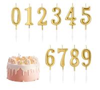 A numero per compleanno - 10 pezzi per compleanno - decorazioni Topper per torte - Per bambini, Ragazzi Adulti Laurea Pensionamento Matrimonio Festa Familiare Organizer Tiendas Panaderías