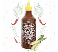 A-One Salsa original Sriracha con hierba de limón, 12 x 500 ml, salsa caliente con chiles y hierba de limón, paquete de 12 unidades, perfecto para gastro