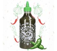 A-One Sriracha Salsa de chile verde, 12 x 500 ml, 12 unidades de salsa de chile, hecha de chiles verdes, ideal para sushi, gastronomía