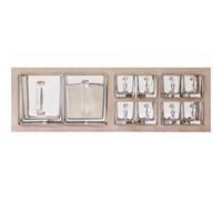 A-Organizer 2 Estantes Lacado Blanco Mate Roble/Cristal