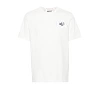 A.P.C. - Camiseta Standard Rue Madame Blanco/Marino - Tops - Hombre - Blanco - 2XL -