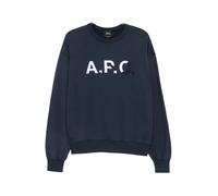 A.P.C. - Sudadera con cuello redondo y estampado de logo - Sweatshirts & Hoodies - Hombre - Azul - 2XL -