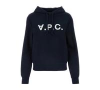 A.P.C. - Sudadera de Algodón Azul Medianoche - Sweatshirts & Hoodies - Mujer - Azul - XS -