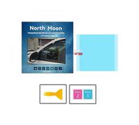 (A Pair Square Film)1 Pair Car Rear View Mirror Waterproof Film Clear Anti-Fog Water Repellent Nano Anti-Glare Rainproof Film