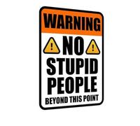 A Partir De Aquí, No Hay Gente Estúpida Letreros De Estaño Impermeable Cartel De Chapa Vintage Letrero De Lata para Salón Clube Jardín 20X30Cm