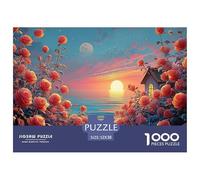 A Path Leading to The Sea Roses in Full Bloom 1000 Piezas Cartulina Extra Gruesa Set De Rompecabezas Spring Landscape Antiestrés Juguete De Cumpleaños Rompecabezas Regalos Para Familia Y Amigos 52x38c