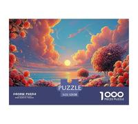 A Path Leading to The Sea Roses in Full Bloom 1000 Piezas Cartulina Extra Gruesa Set De Rompecabezas Sunset Antiestrés Juguete De Cumpleaños Rompecabezas para Decoración del Hogar 52x38cm/1000pcs