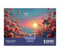 A Path Leading to The Sea Roses in Full Bloom 1000 Piezas Cartulina Premium Set De Rompecabezas Spring Landscape Extremadamente Difícil Juguete De Cumpleaños Rompecabezas Regalos Para Familia Y Amigos