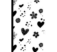 A pattern of black hearts, flowers and dots: Work Notebook, Funny Office Gift for Women, Coworker, Boss, Secret Santa Gag Gift (Blank Lined Journal)