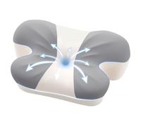 A-Pce Almohada Cervical y Cuello para Aliviar el Dolor, Almohada Cervical para el Cuello con Funda Transpirable y Extraíble, para Quienes Duermen de Lado, Boca Arriba o Boca Abajo, Gris