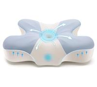 A-Pce Almohada Cervical y Cuello para Aliviar el Dolor, Almohada Cervical para el Cuello con Funda Transpirable y Extraíble, para Quienes Duermen de Lado, Boca Arriba o Boca Abajo, Azul