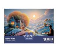 A Picturesque Countryside Scene 1000 Piezas Papel Ecológico Resistente Rompecabezas DIY Beautiful Trees Extremadamente Difícil Desafío Único Rompecabezas para Adultos Y Niños 38x26cm/1000pcs