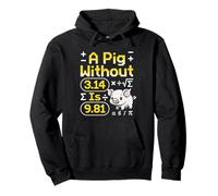A Pig Without 3.14 Is 9.81 Física matemática Sudadera con Capucha