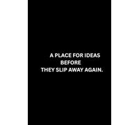 A PLACE FOR IDEAS BEFORE THEY SLIP AWAY AGAIN: NOTEBOOK FOR NOTE TAKING
