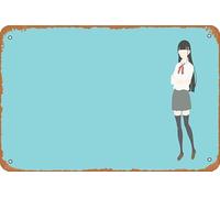 A Place Further Than The Universe, Shirase Kobuchizawa - Póster de anime para decoración de pared del hogar, letrero de metal retro de hojalata de 20 x 30 cm