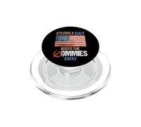 A Pledge A Day Keep The Commies Away Camisa de la Bandera Estadounidense PopSockets PopGrip para MagSafe