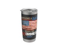 A Pledge A Day Keep The Commies Away Camisa de la bandera estadounidense Vaso térmico de acero inoxidable de doble pared