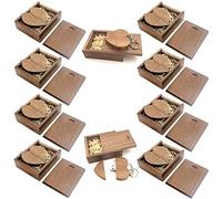 A Plus+ 10 Unidades Flash USB de 32 GB Stick Memory Forma de corazón con Caja de Madera Regalo de Boda