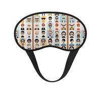 a Pop Culture Icons - Antifaz para dormir opaca con estampado de iconos de la cultura pop, bloquea la luz, cómodo, ideal para viajes, camping, meditación y yoga