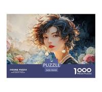 A Portrait of An Elegant Woman 1000 Pcs Premium-Karton Puzzle Elegant Woman Stressabbau Familienspiel Puzzles Für Erwachsene Und Kinder 70x50cm/1000pcs