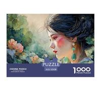 A Portrait of An Elegant Woman 1000 Pcs Stabiler Karton Puzzle Elegant Woman Lebendige Bilder Kreatives Spiel Puzzles Als Geburtstagsgeschenke 52x38cm/1000pcs