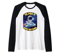 A Pre-K y más allá de los Chicos Astronauta Amante del Espacio de Vuelta a la Escuela Camiseta Manga Raglan