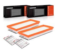 A-Premium Filtro de aire de motor de 2 piezas compatible con Smart Fortwo 2008-2015, L3 1.3L, panel flexible, repuesto # A0010940301