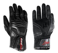 A-Pro A de verano Custom Moto Guantes Piel perforada plástico negro M